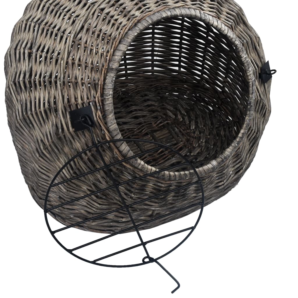 Kattendrager Natuurlijk Wilgenhout 45 x 35 x 35 cm Grijs