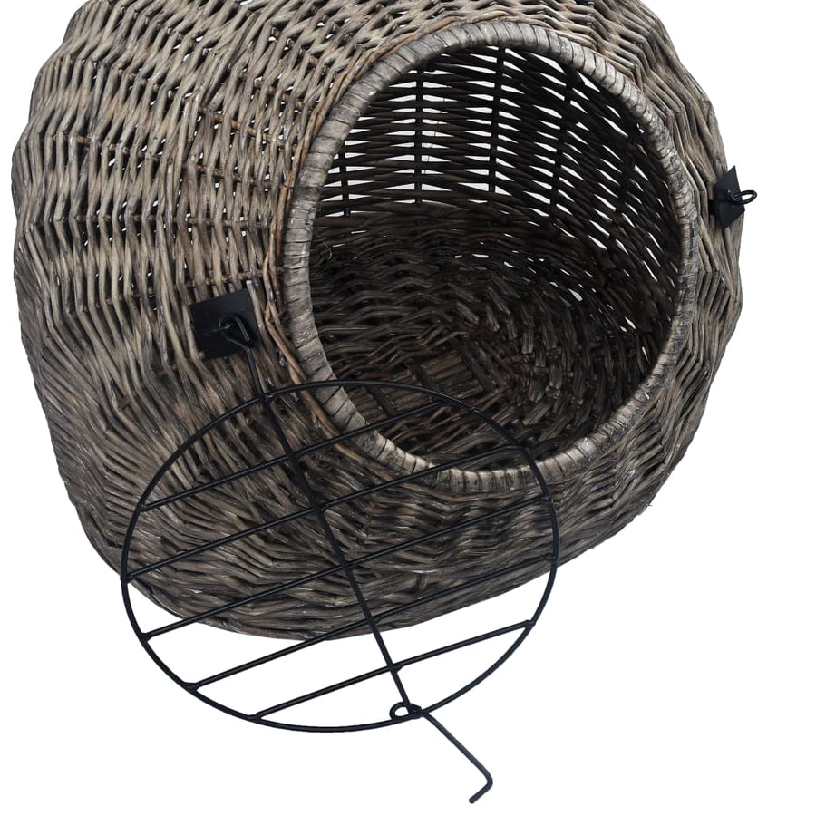 Kattendrager 50x42x40 cm natuurlijk wilgenhout grijs 50 x 42 x 40 cm Grijs