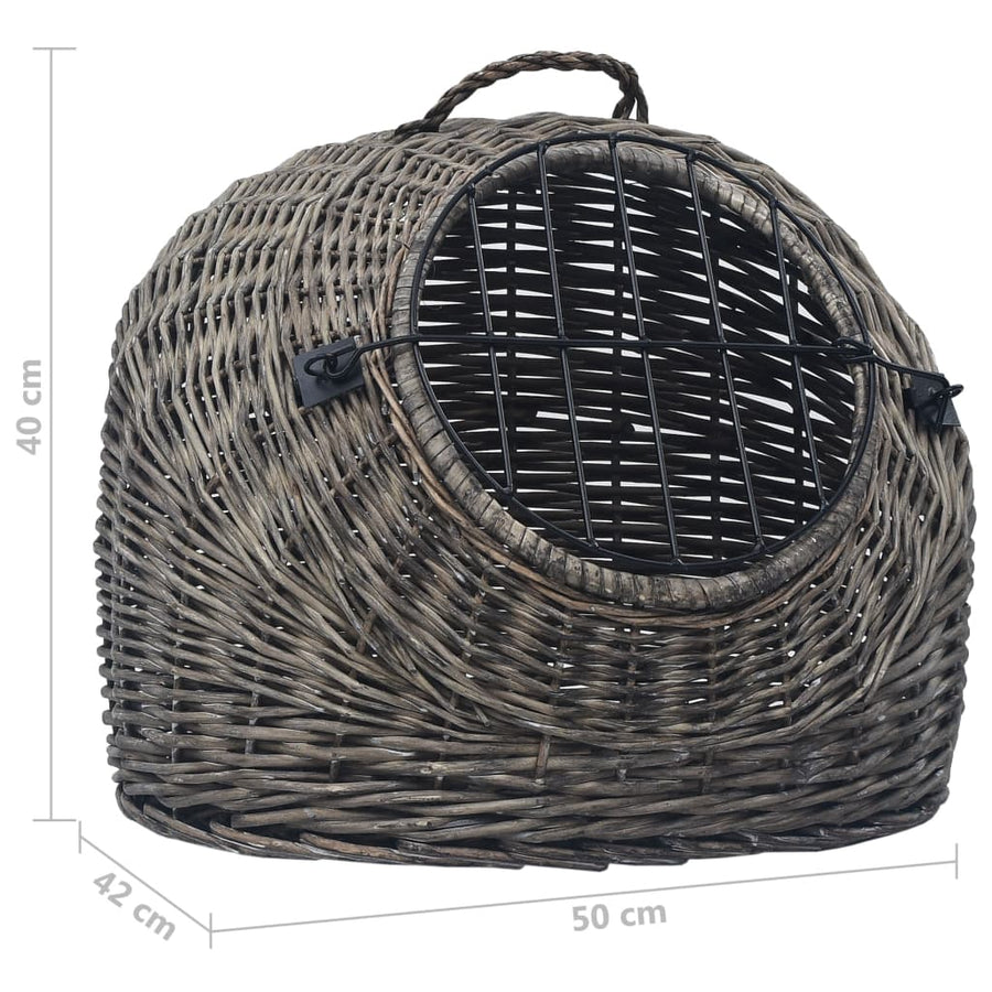 Kattendrager 50x42x40 cm natuurlijk wilgenhout grijs 50 x 42 x 40 cm Grijs