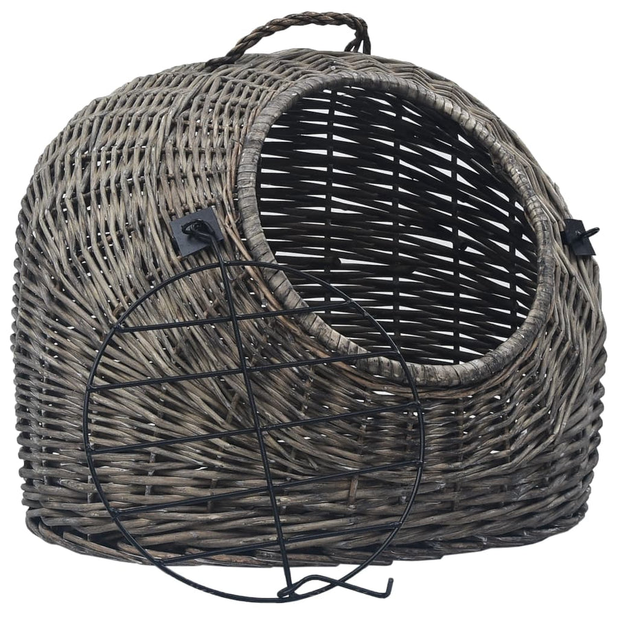 Kattendrager 60x45x45 cm natuurlijk wilgenhout grijs 60 x 45 x 45 cm Grijs