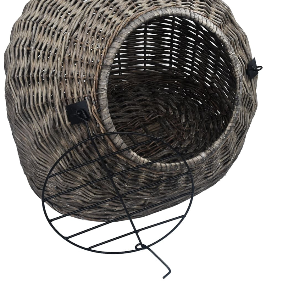 Kattendrager 60x45x45 cm natuurlijk wilgenhout grijs 60 x 45 x 45 cm Grijs