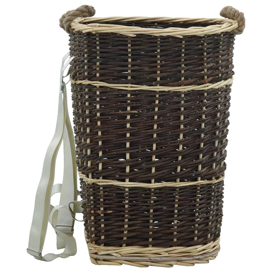 Houtmand Met Draagriemen 44,5X37X50 Cm Natuurlijk Wilgenhout 44.5 x 37 x 50 cm