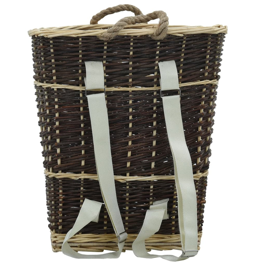 Houtmand Met Draagriemen 44,5X37X50 Cm Natuurlijk Wilgenhout 44.5 x 37 x 50 cm