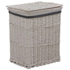 Wasmand wilgen 35x35x45 cm wit