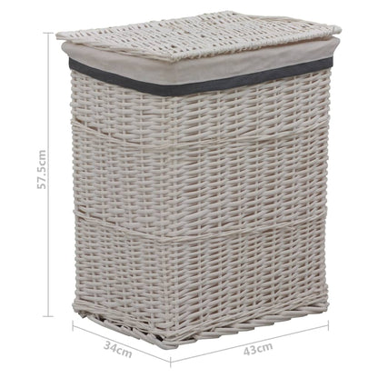 Wasmand wilgen wit
