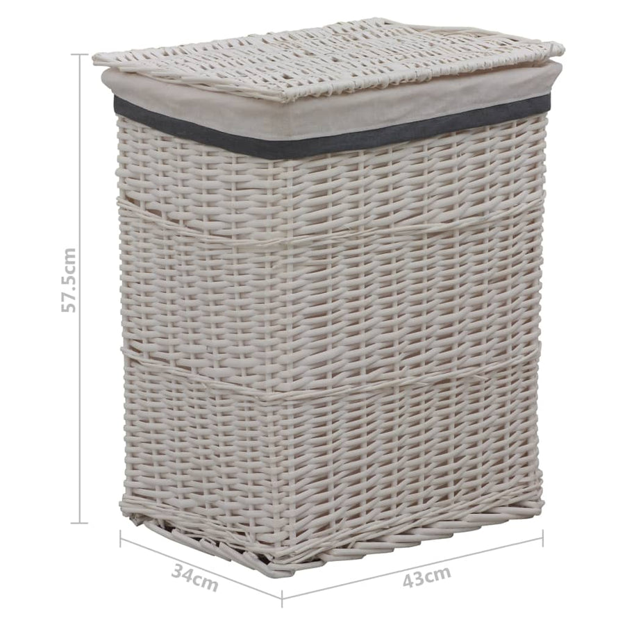 Wasmand wilgen wit