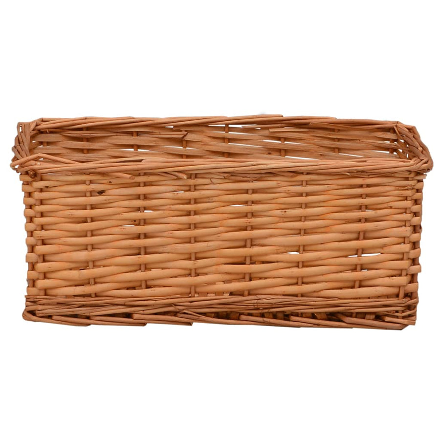 4-Delige Mandenset Stapelbaar Wilgen Bruin 45 x 40 x 17 cm