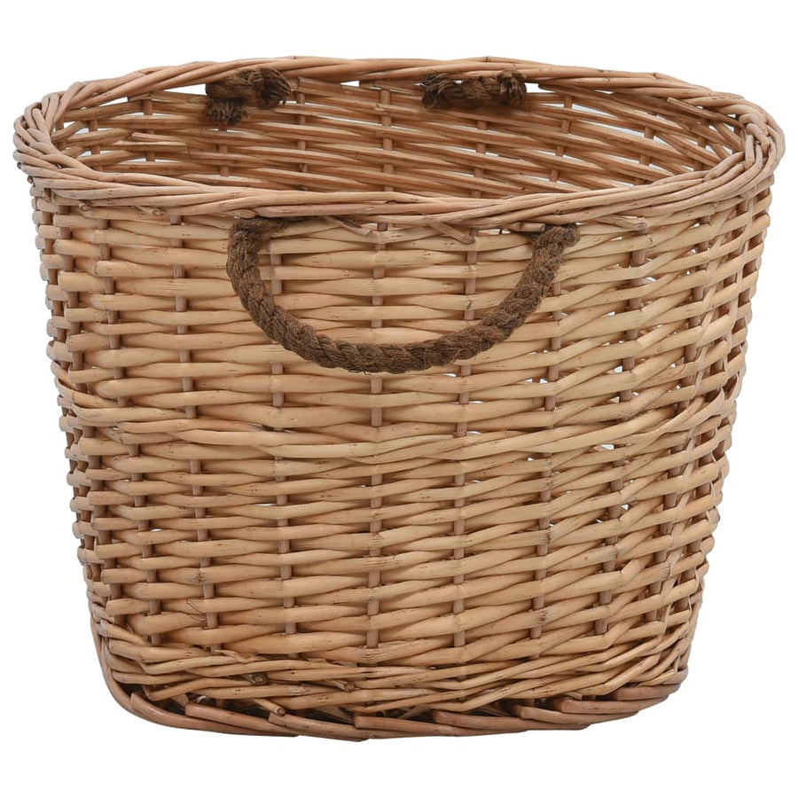 Houtmand Met Handvatten Natuurlijk Wilgenhout 58 x 42 x 29 cm