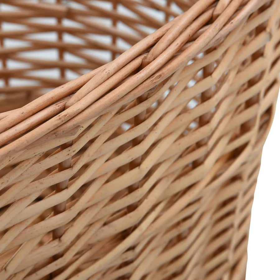Houtmand Met Handvatten Natuurlijk Wilgenhout 58 x 42 x 29 cm