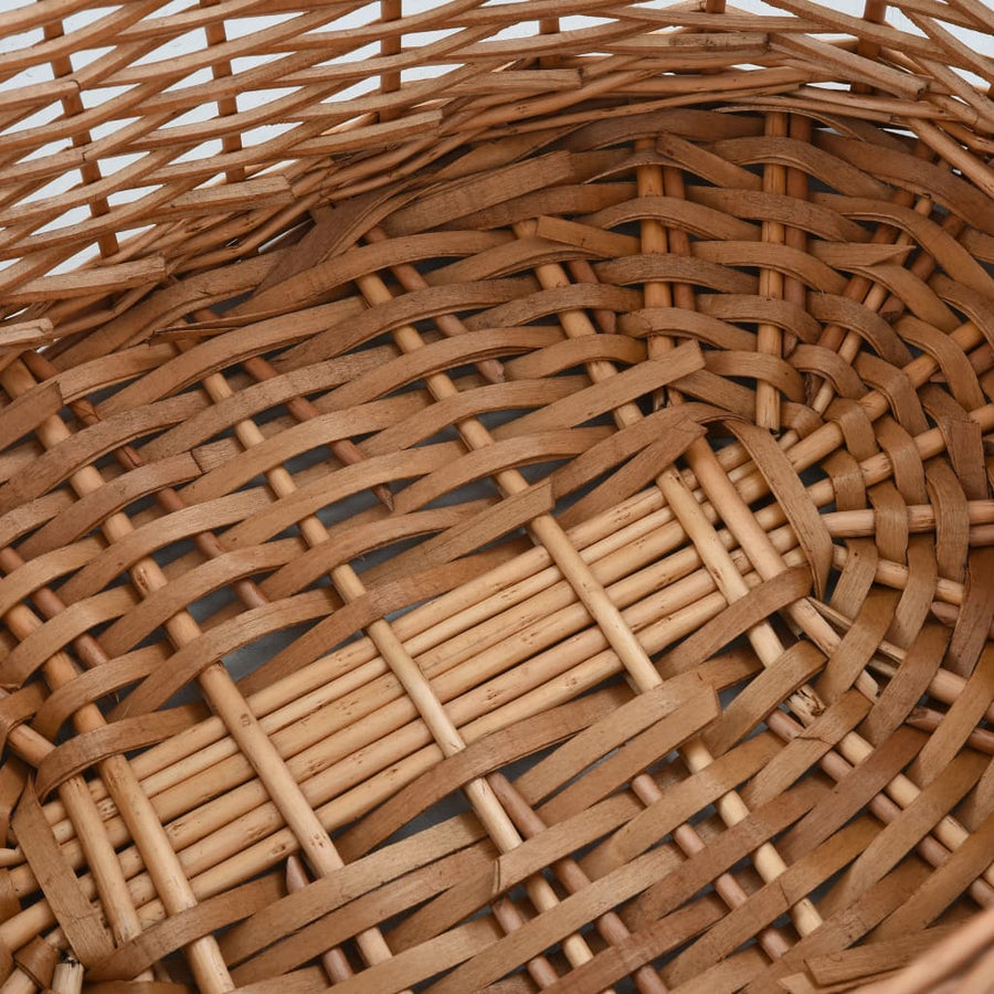 Houtmand Met Handvatten Natuurlijk Wilgenhout 58 x 42 x 29 cm