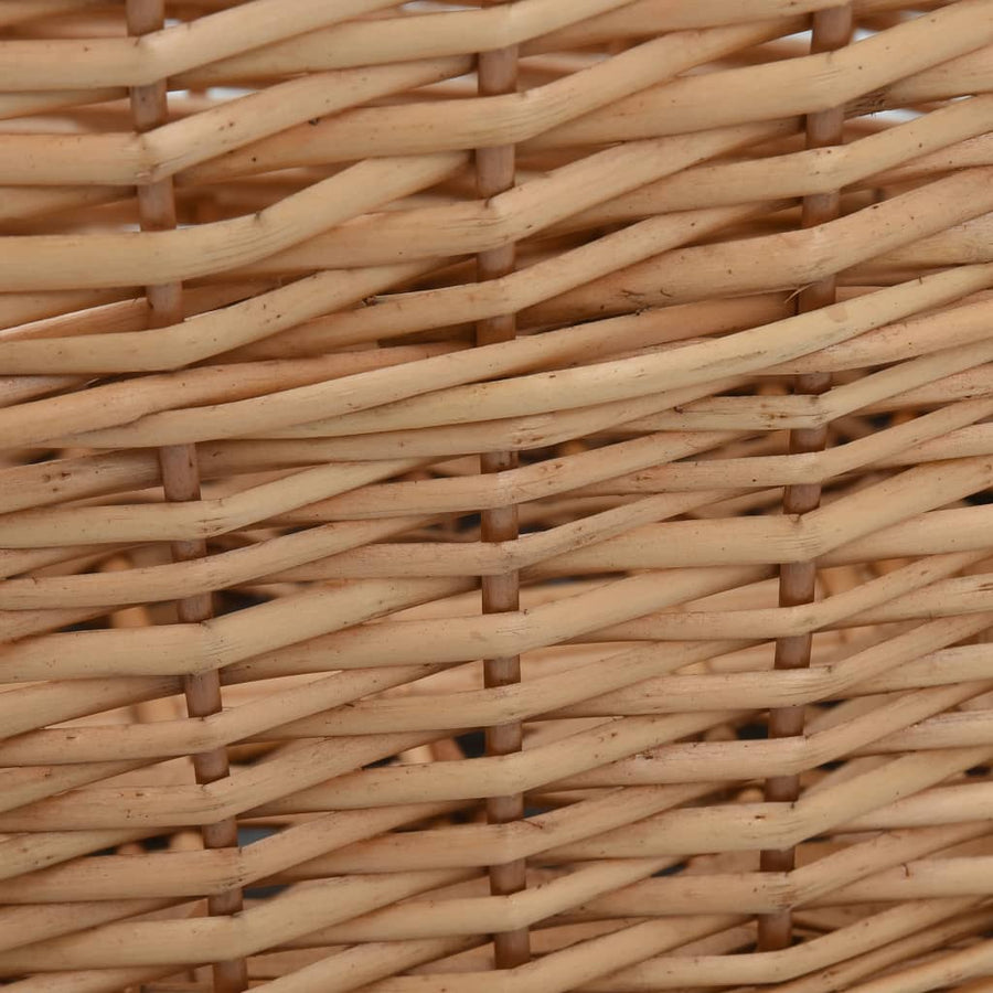Houtmand Met Handvatten Natuurlijk Wilgenhout 58 x 42 x 29 cm