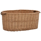 Log basket with handles 78x54x34 cm natural willow wood