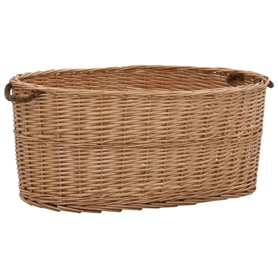 Houtmand Met Handvatten Natuurlijk Wilgenhout 78 x 54 x 34 cm