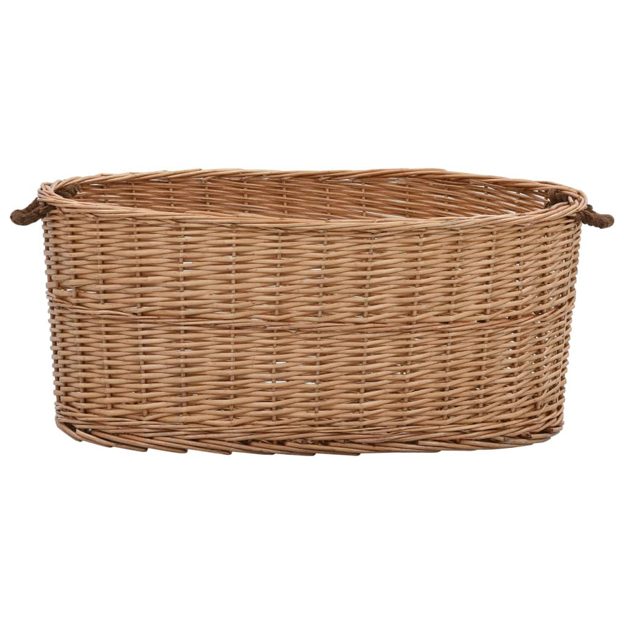 Houtmand Met Handvatten Natuurlijk Wilgenhout 78 x 54 x 34 cm