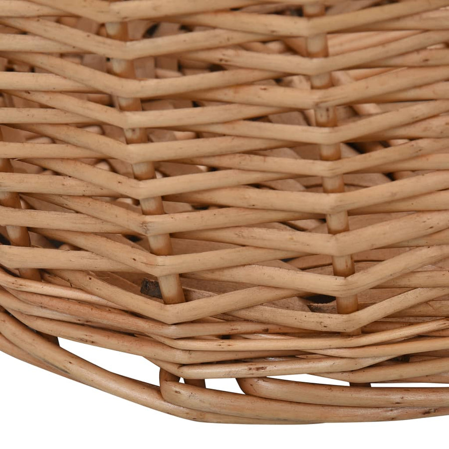 Houtmand Met Handvatten Natuurlijk Wilgenhout 78 x 54 x 34 cm