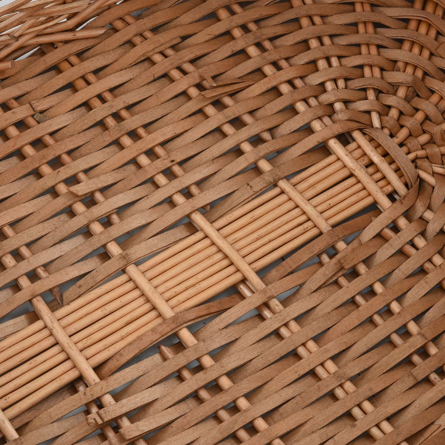 Houtmand Met Handvatten Natuurlijk Wilgenhout 78 x 54 x 34 cm