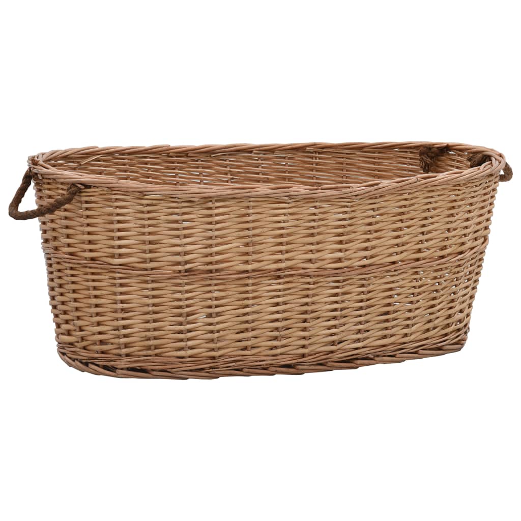 Houtmand Met Handvatten Natuurlijk Wilgenhout 88 x 57 x 34 cm
