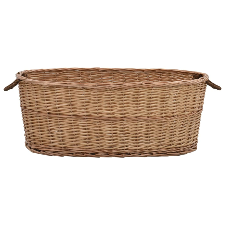 Houtmand Met Handvatten Natuurlijk Wilgenhout 88 x 57 x 34 cm