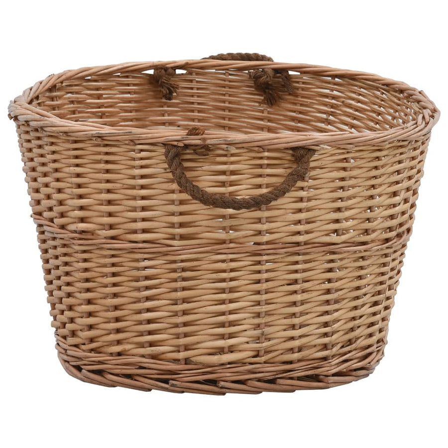 Houtmand Met Handvatten Natuurlijk Wilgenhout 88 x 57 x 34 cm