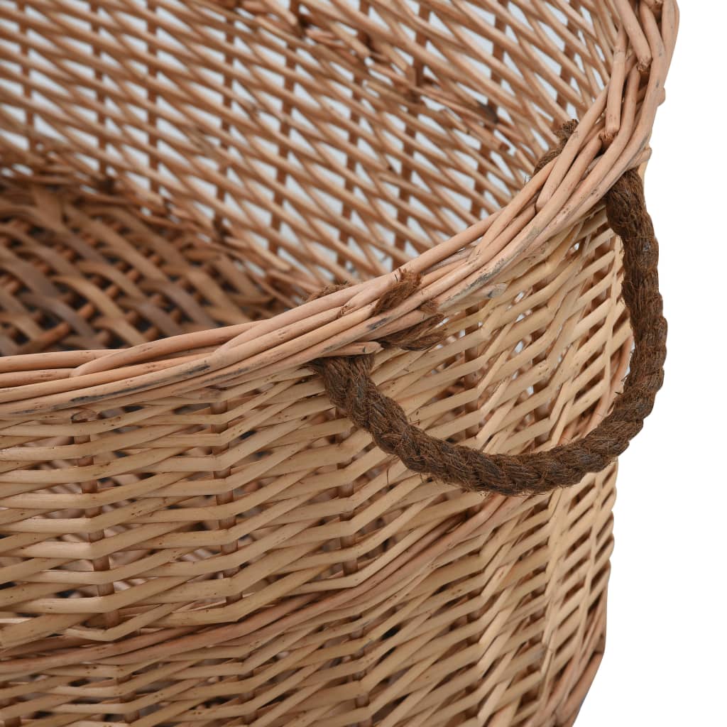 Houtmand Met Handvatten Natuurlijk Wilgenhout 88 x 57 x 34 cm