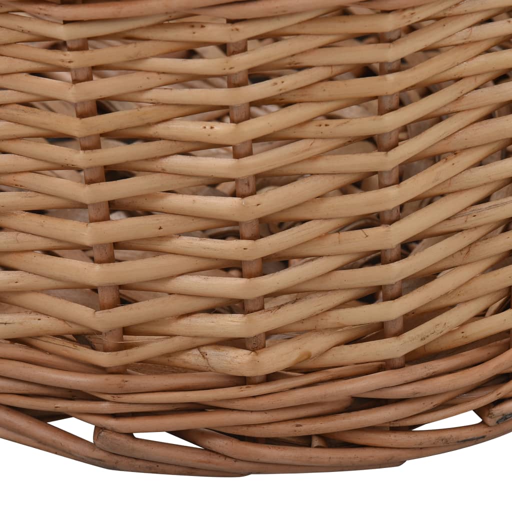 Houtmand Met Handvatten Natuurlijk Wilgenhout 88 x 57 x 34 cm
