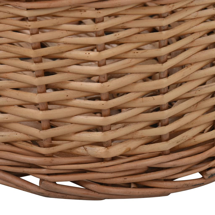 Houtmand Met Handvatten Natuurlijk Wilgenhout 88 x 57 x 34 cm