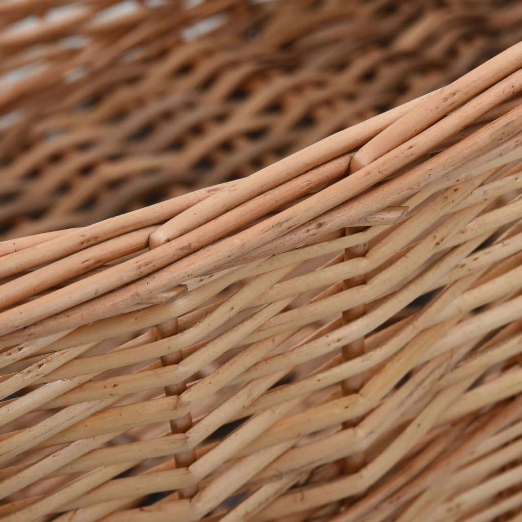 Houtmand Met Handvatten Natuurlijk Wilgenhout 88 x 57 x 34 cm