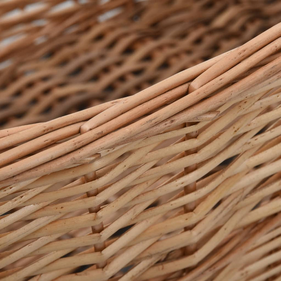 Houtmand Met Handvatten Natuurlijk Wilgenhout 88 x 57 x 34 cm