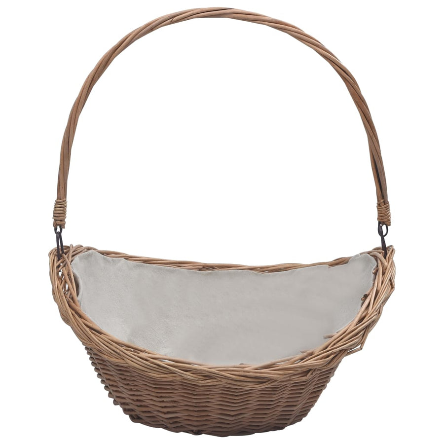 Houtmand Met Handvat 57X46,5X52 Cm Wilgenhout Bruin