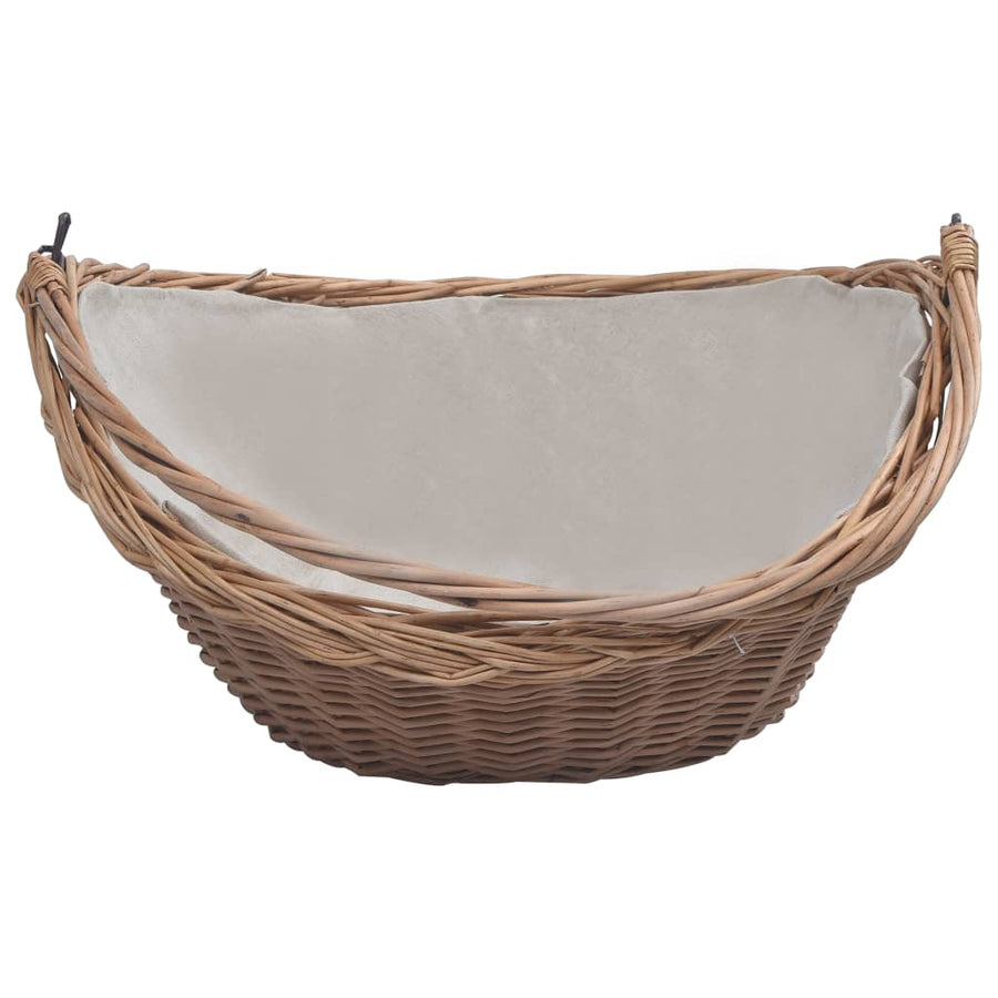 Houtmand Met Handvat 57X46,5X52 Cm Wilgenhout Bruin