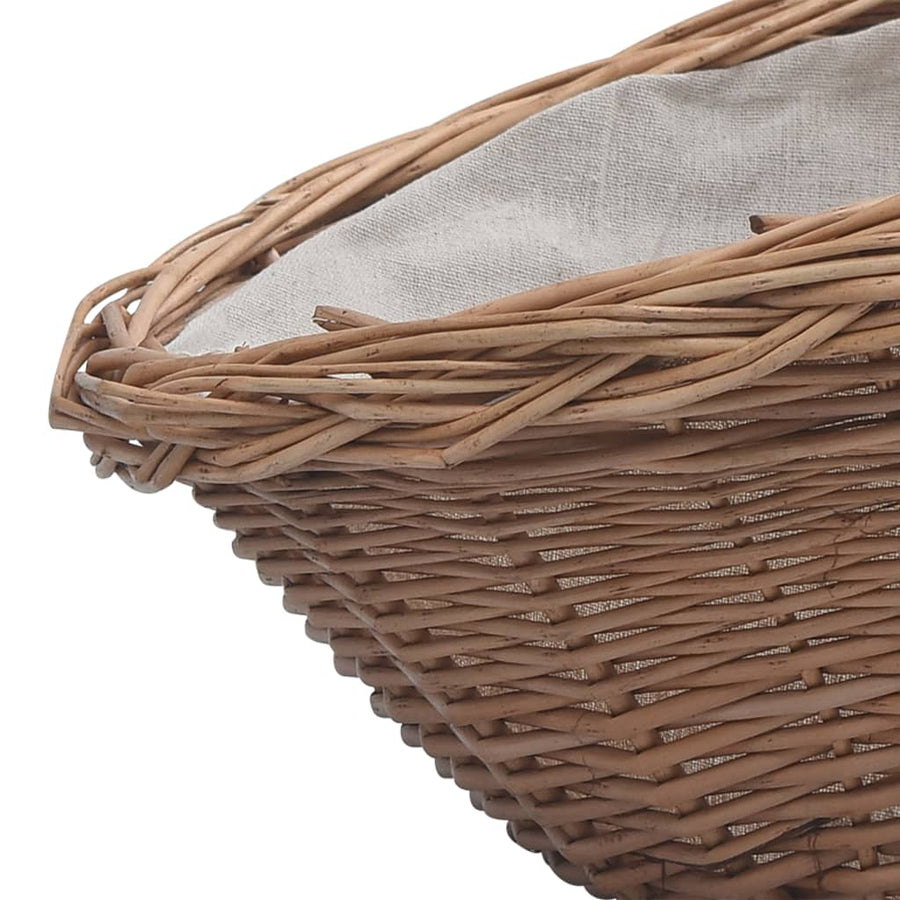 Houtmand Met Handvat 57X46,5X52 Cm Wilgenhout Bruin