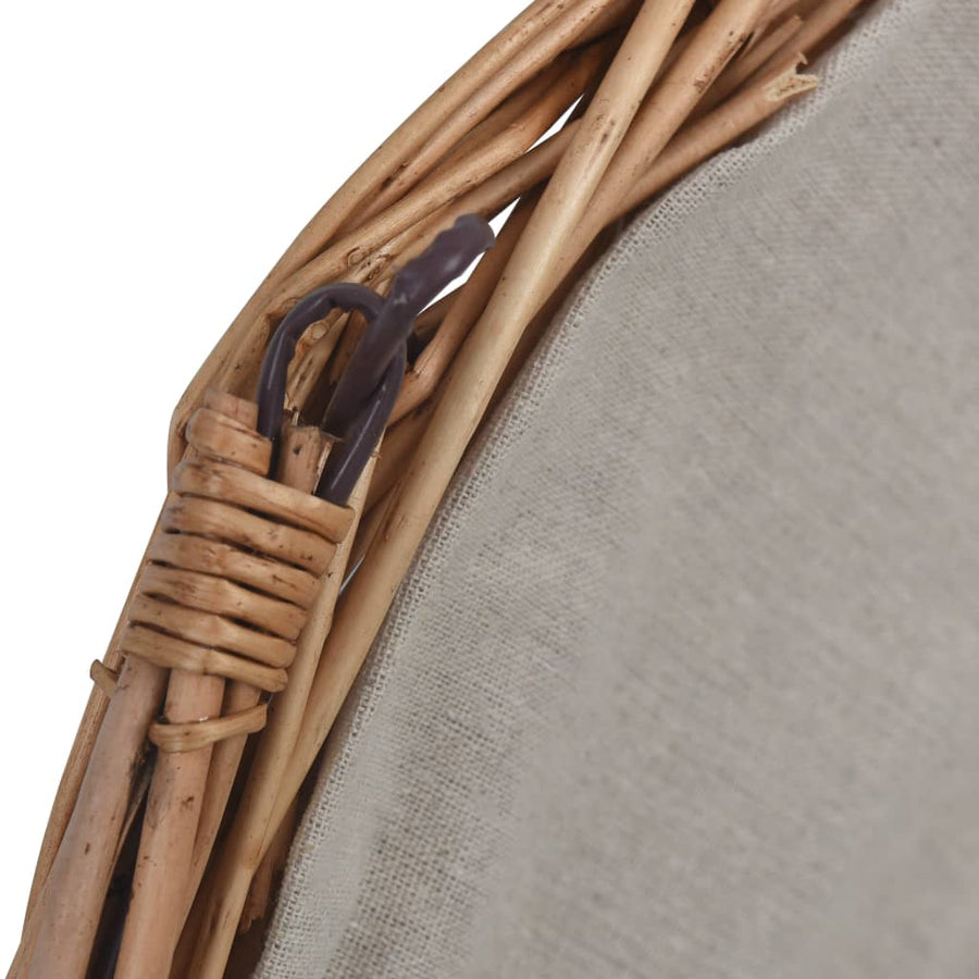 Houtmand Met Handvat 57X46,5X52 Cm Wilgenhout Bruin