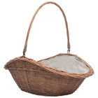 Log basket with handle 60x44x55 cm natural willow wood