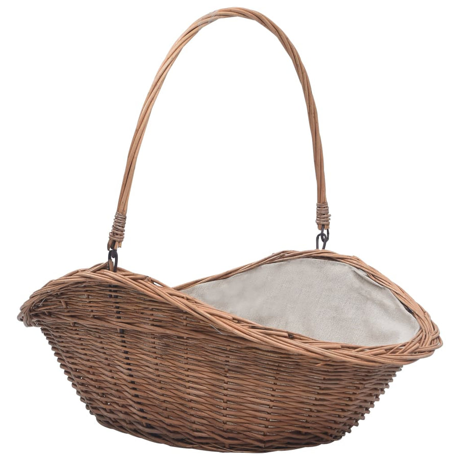 Houtmand Met Handvat 60X44X55 Cm Natuurlijk Wilgenhout