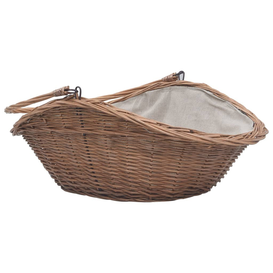 Houtmand Met Handvat 60X44X55 Cm Natuurlijk Wilgenhout