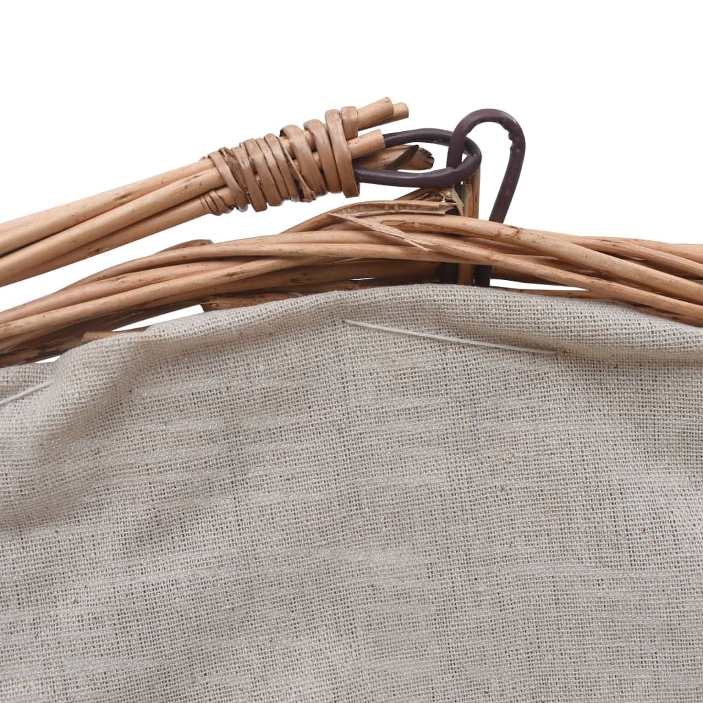 Houtmand Met Handvat 60X44X55 Cm Natuurlijk Wilgenhout