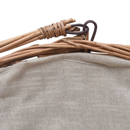 Houtmand Met Handvat 60X44X55 Cm Natuurlijk Wilgenhout