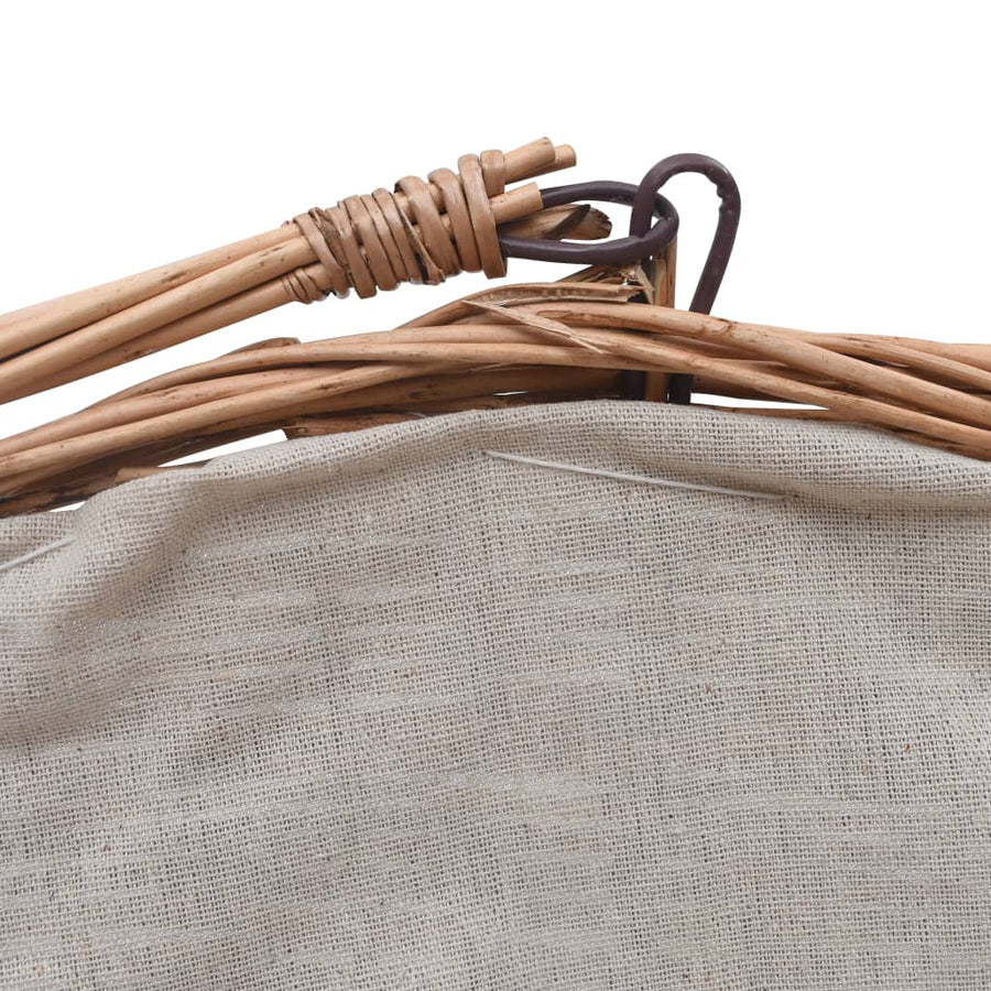 Houtmand Met Handvat 60X44X55 Cm Natuurlijk Wilgenhout