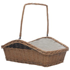 Log basket with handle 61.5x46.5x58 cm willow brown
