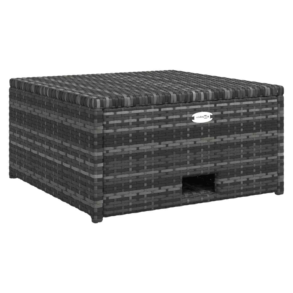 4-Delige Loungeset Met Kussens Poly Rattan Grijs