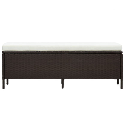 Loungeset Met Kussens Poly Rattan Bruin