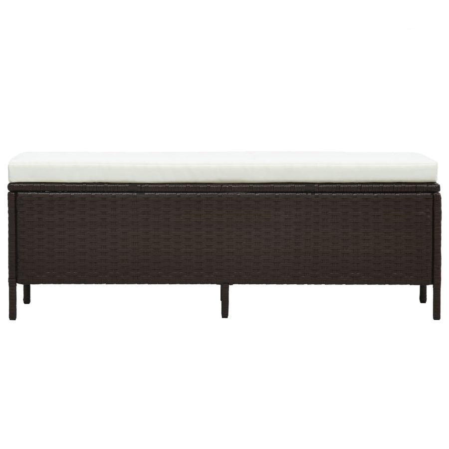 Loungeset Met Kussens Poly Rattan Bruin