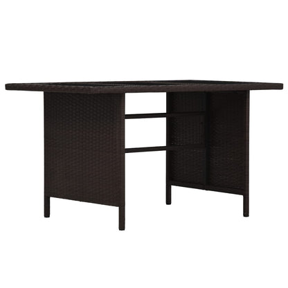 Loungeset Met Kussens Poly Rattan Bruin