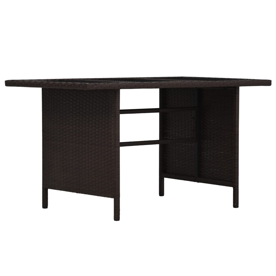 Loungeset Met Kussens Poly Rattan Bruin