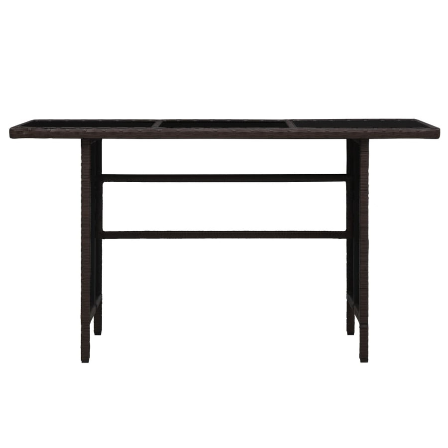 Loungeset Met Kussens Poly Rattan Bruin