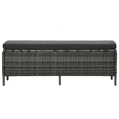 Loungeset Met Kussens Poly Rattan Grijs
