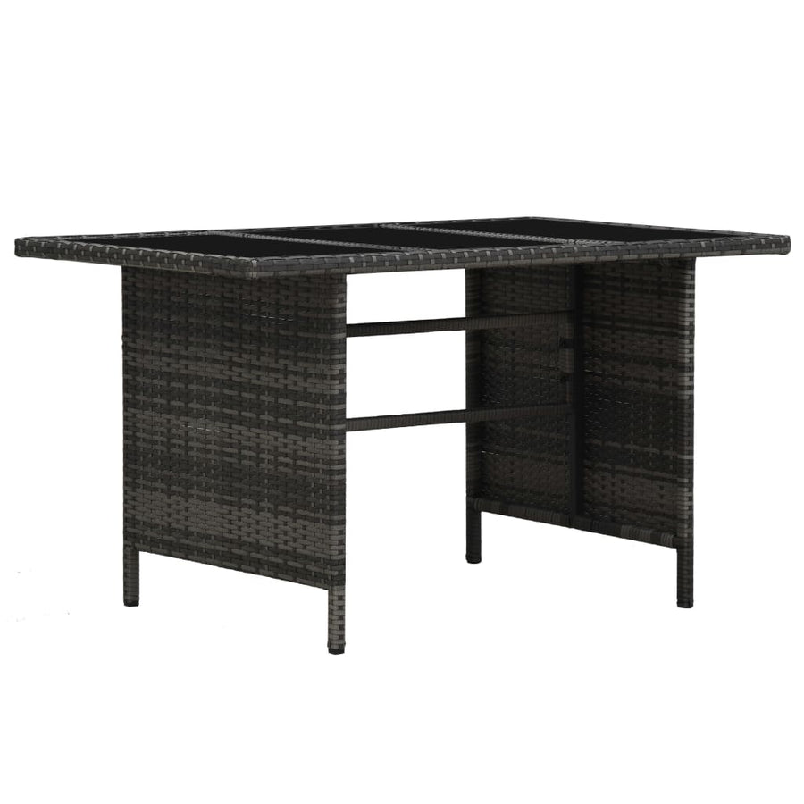 Loungeset Met Kussens Poly Rattan Grijs