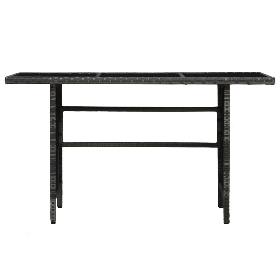 Loungeset Met Kussens Poly Rattan Grijs