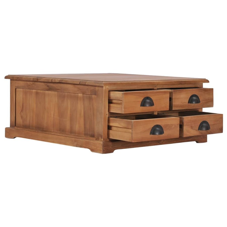 Salontafel 68X68X30 Cm Massief Teakhout
