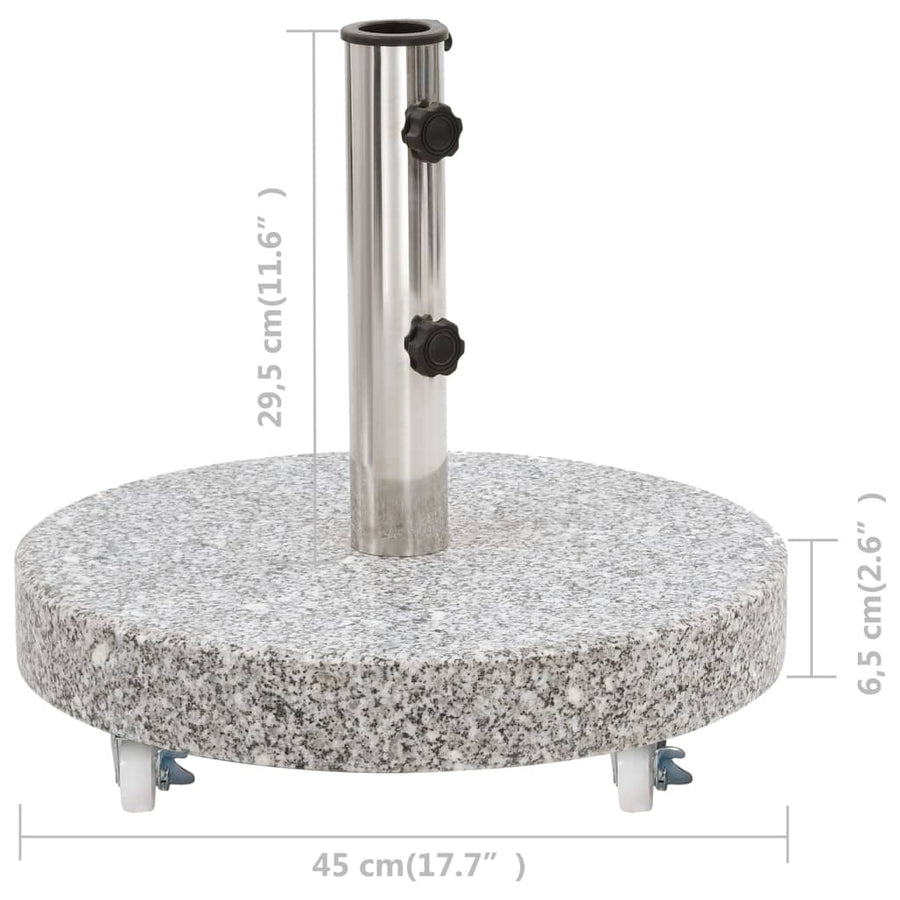 Parasolvoet Rond 30 Kg Graniet Grijs